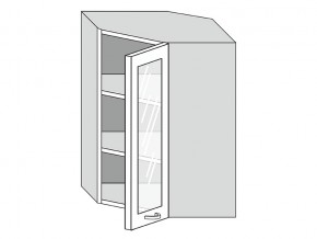 19.60.3у Шкаф настенный (h=913) угловой на 600мм со стекл. дверцей в Сибае - sibaj.magazinmebel.ru | фото