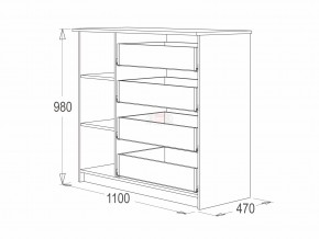 Комод 9 фант венге-млечный дуб в Сибае - sibaj.magazinmebel.ru | фото - изображение 2