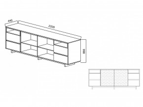 Комодино Moderno-2200 Ф1 в Сибае - sibaj.magazinmebel.ru | фото - изображение 3