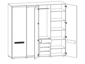 Шкаф 205-SZF2D2L/21/22 Ацтека белый в Сибае - sibaj.magazinmebel.ru | фото - изображение 2