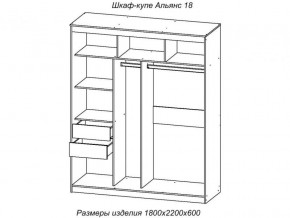 Шкаф-купе Альянс 18 комплект зеркал №4 в Сибае - sibaj.magazinmebel.ru | фото - изображение 2