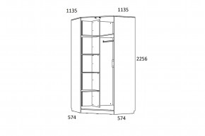 Шкаф угловой Фанк НМ 013.04-04 М в Сибае - sibaj.magazinmebel.ru | фото - изображение 3
