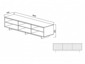 Тумба для ТВА Moderno-1800 Ф5 в Сибае - sibaj.magazinmebel.ru | фото - изображение 5